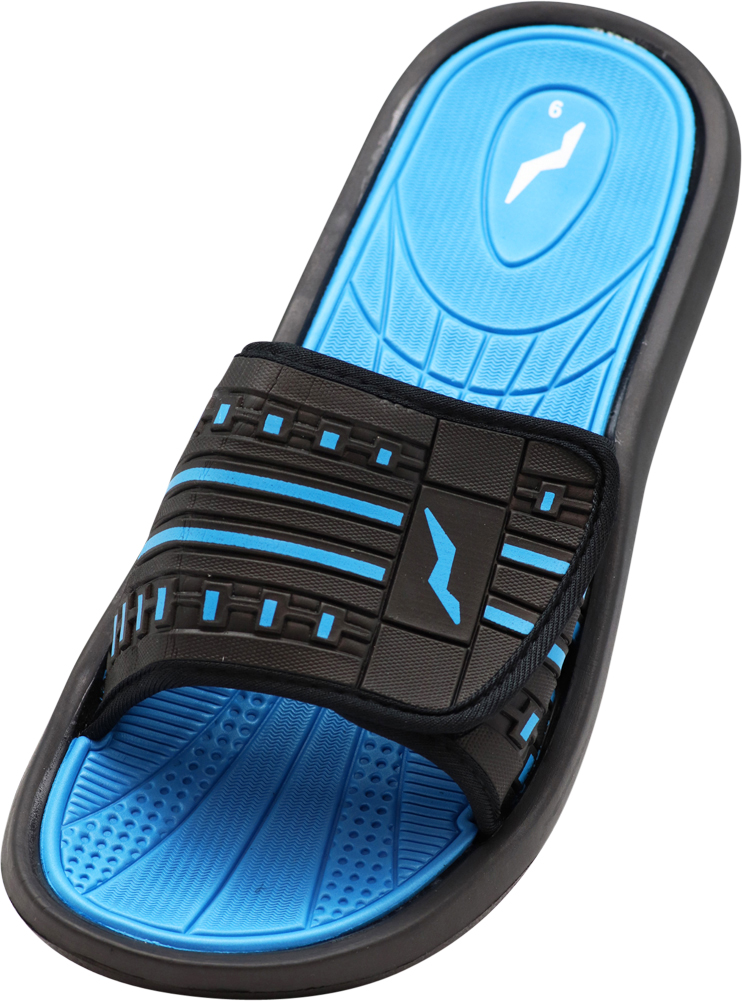 NORTY Mens Adjustable Slide Sandals Adult Male Footbed Sandals Blue - image 1 of 7