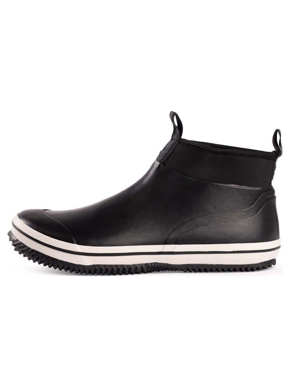 NORTY Mens Ankle Rain Boots Adult Male Rubber Waterproof 6" Runs 1-2 Sizes Big