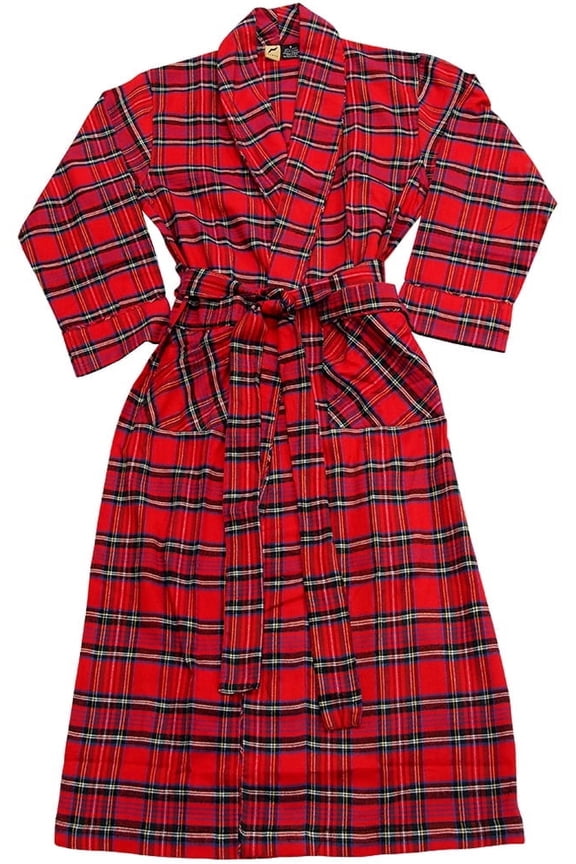 NORTY Mens Bathrobe Soft Brushed Cotton Blend Flannel Bath Robe