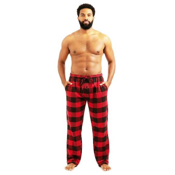 NORTY Mens Big and Tall Flannel Lounge Sleep Pajama Pants Cotton Blend Pajama Bottoms