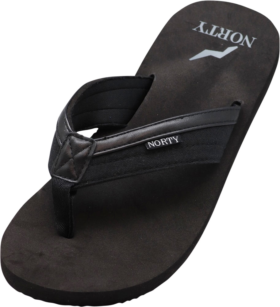 NORTY Men's Everyday Sandals Flip Flop Thong Shoe for Beach, Casual, Outdoor & Indoor 41161-11D(M)US (Black)