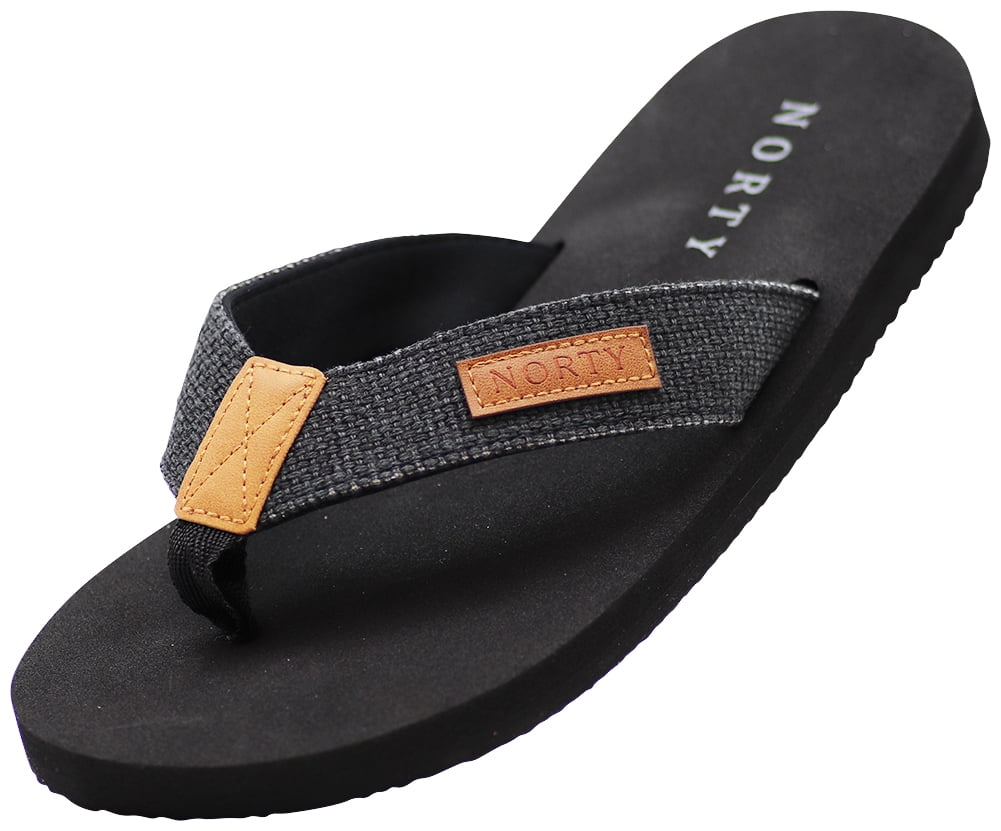 NORTY Men's Sandals for Beach, Casual, Outdoor & Indoor Flip Flop Thong Shoe 41695-12D(M)US (Black 3)