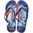 thumbnail image 1 of Norty Men's Casual Beach Pool Everyday Flip Flop Thong Sandal Shoe 41389-13D(M)US (Navy/Red Surfing), 1 of 6