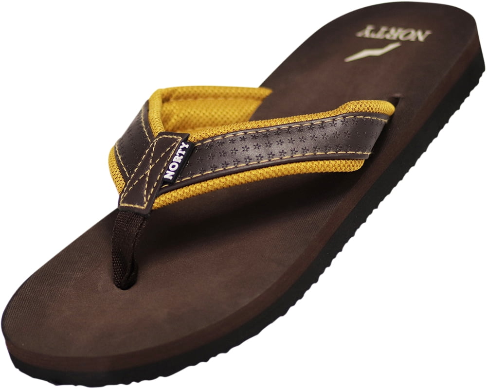 NORTY Men's Sandals for Beach, Casual, Outdoor & Indoor Flip Flop Thong Shoe 41946-10D(M)US (Brown/Camel)