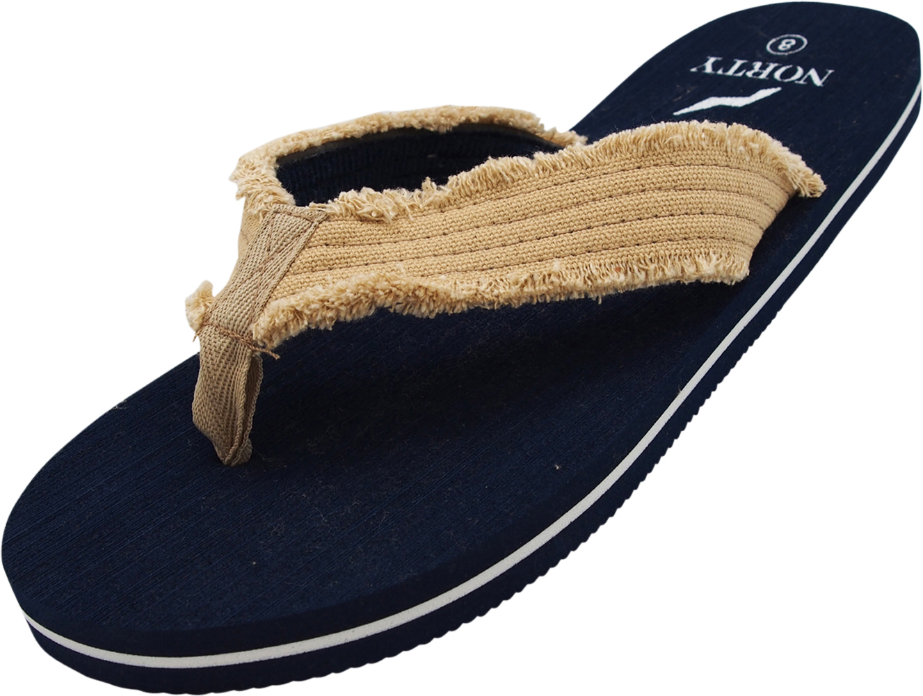 NORTY Mens Flip Flops Adult Male Beach Thong Sandals Navy - image 1 of 7