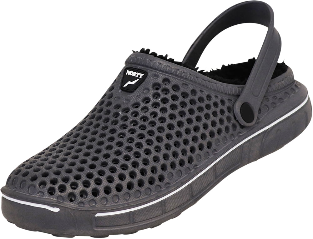 mens fur lined mules