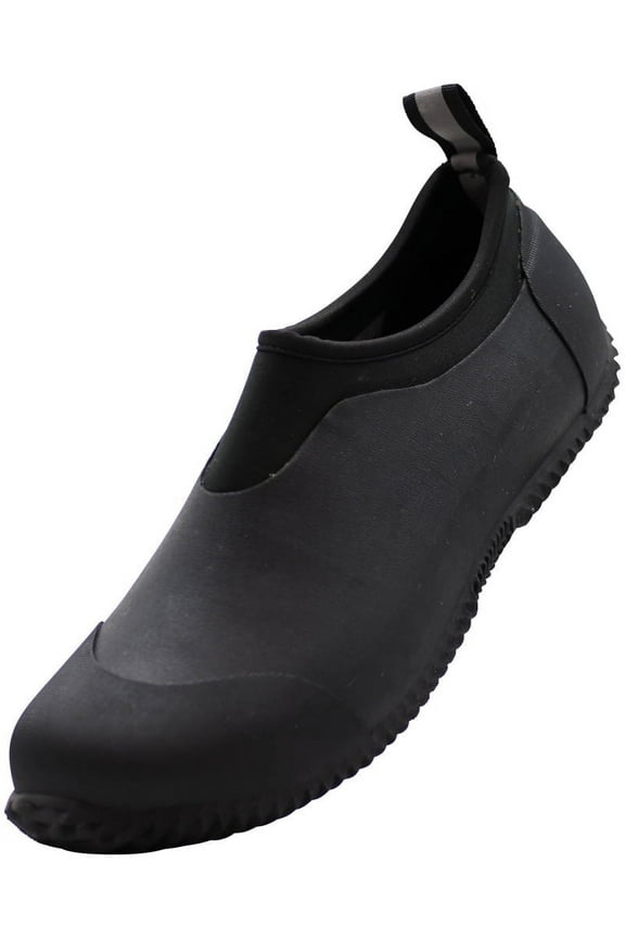 NORTY Mens Low Ankle Garden Shoe Rubber Waterproof Rain Boots Runs 1 Size Big