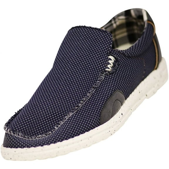 NORTY Mens Slip-on Loafer Canvas Lightweight Boat Shoes Soft Sole Walking Shoe