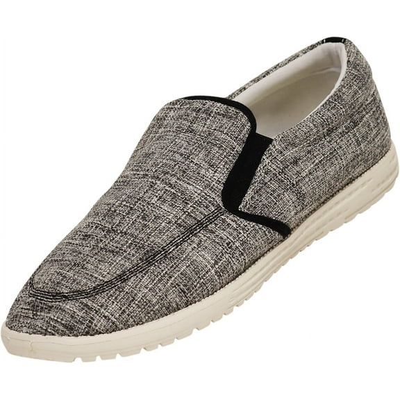 NORTY Mens Boat Shoe Canvas Casual Lightweight Slip-On Loafer Everyday Comfort