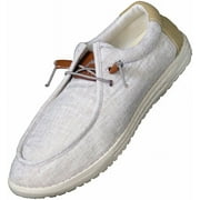 NORTY Mens Slip-on Loafer Canvas Lightweight Boat Shoes Soft Sole Walking Shoe
