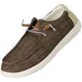 thumbnail image 1 of NORTY Mens Slip-on Loafer Canvas Lightweight Boat Shoes Soft Sole Walking Shoe, 1 of 18