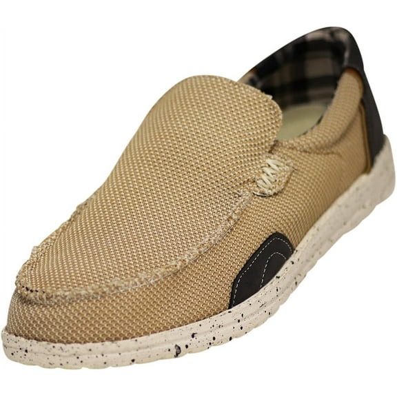 NORTY Mens Slip-on Loafer Canvas Lightweight Boat Shoes Soft Sole Walking Shoe