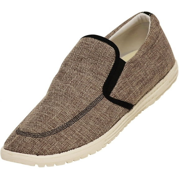NORTY Mens Boat Shoe Canvas Casual Lightweight Slip-On Loafer Everyday Comfort