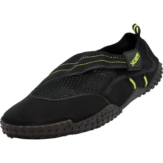 NORTY Mens Water Shoes Adult Male Beach Shoes Black Lime 10