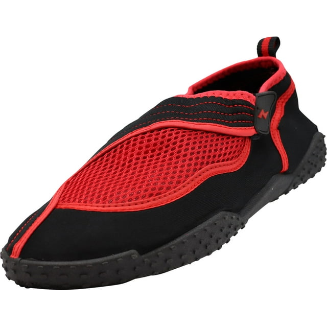 NORTY Mens Water Shoes Adult Male Pool Shoes Black Red 8