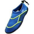 thumbnail image 1 of Norty Big Boy's Water Shoes Aqua Socks Surf Yoga Exercise Pool Beach Swim - RUNS 1 SIZE SMALL 41369-6B(M)US (Blue/Lime), 1 of 5