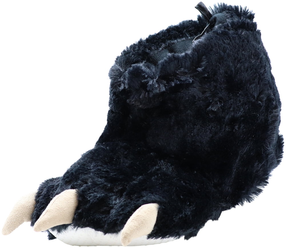 NORTY Mens Womens Unisex Adult Black Bear Claw Bootie Slippers