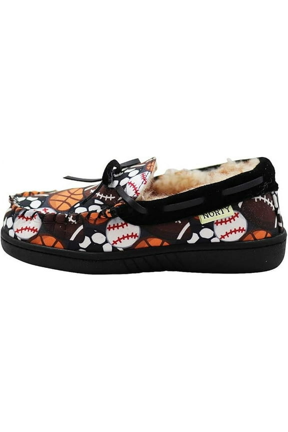 NORTY Toddler Boys' Slippers Indoor Outdoor Slip On Moccasins Runs 2 Sizes Small