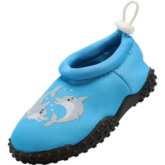 NORTY Toddler Girls Water Shoes Female Surf Shoes Blue Dolphins 6