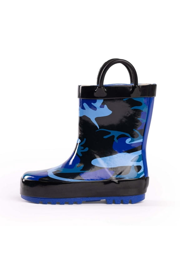 NORTY Toddler Kids Boys Girls Unisex Lug Sole Boot Mid-Calf Rain Boots