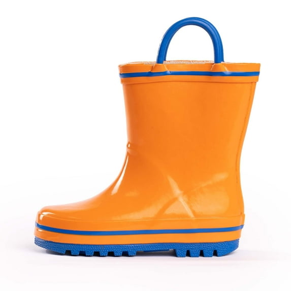 NORTY Boys Girls Toddler and Kids' Waterproof Rain Boots Easy-On Handles Slip Resistant