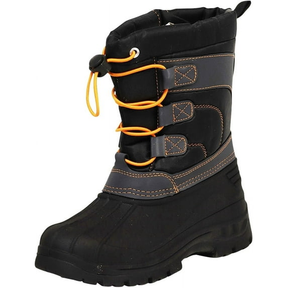 NORTY Toddler Little Big Kid Unisex Winter Insulated Boots Mid-Calf Fleece Lined Snow Boot