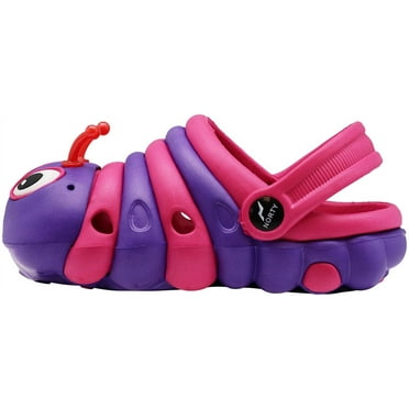 NORTY Toddler Unisex Clogs Fun Caterpillar Bug Shoes for Kids with Comfortable Back Strap