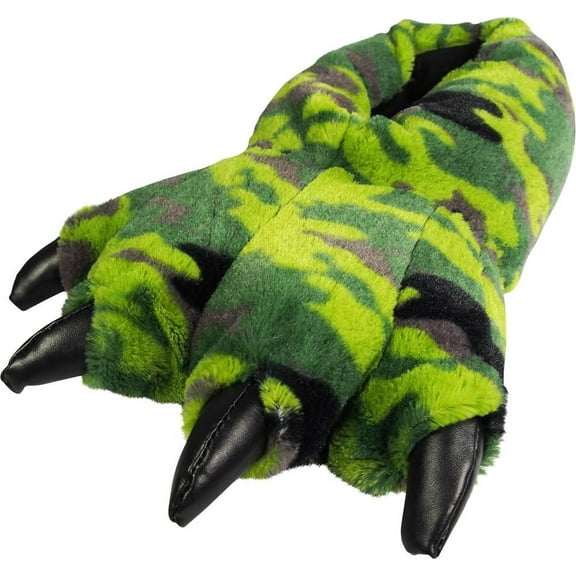 NORTY Unisex Adult Big Kid Little Kid Toddler Slip on Cozy Plush Animal Claw Paw Slippers