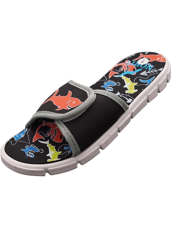 NORTY Unisex Boy's Girl's Slide Sandals for Kids for Shower, Pool, Everyday Fun