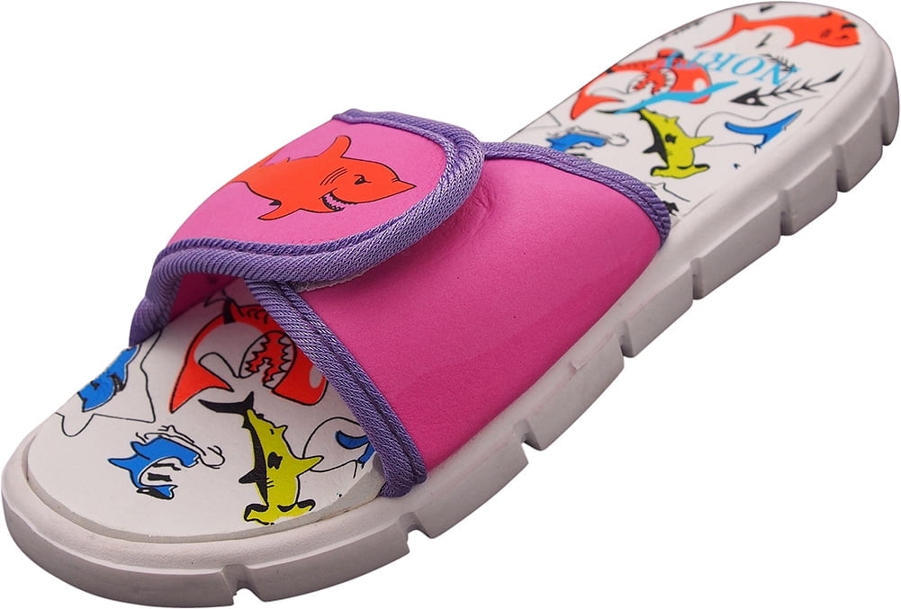 NORTY Unisex Boy's Girl's Slide Sandals for Kids for Shower, Pool ...