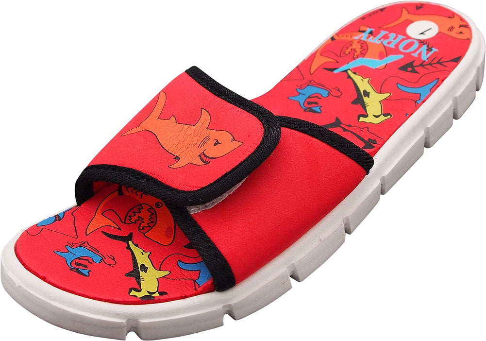NORTY Unisex Boy's Girl's Slide Sandals for Kids for Shower, Pool ...