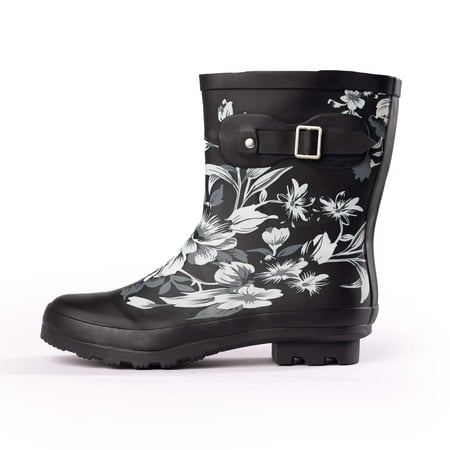 NORTY Womens Ankle-High Rain Boots 9 inch Female Snow Boots