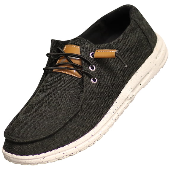 NORTY Womens Boat Shoes Slip On Loafers Canvas Casual Walking Lace Up Sneakers