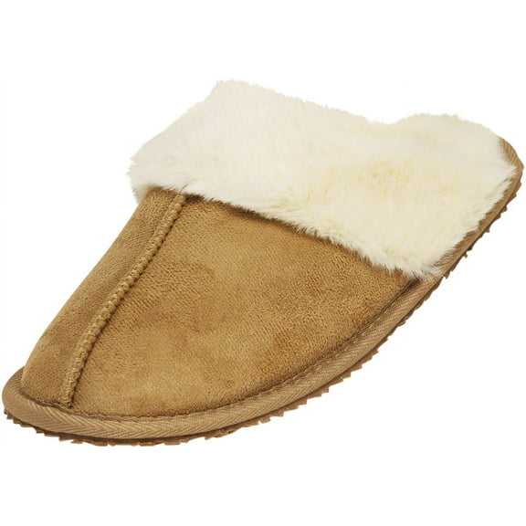 NORTY Women's Fuzzy Mules Slide Slippers Cozy Stylish and Easy Slip-On Comfort