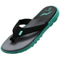 thumbnail image 1 of NORTY - Women's Thong Flip Flop Sandals Casual for Beach, Pool, Shower - Runs 1 Size Small 41015-8B(M)US (Green/Black), 1 of 7