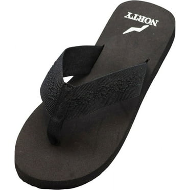 NORTY Women's Flip Flop Thong Beach Pool Casual Sandal 41159-8B(M)US (Black)