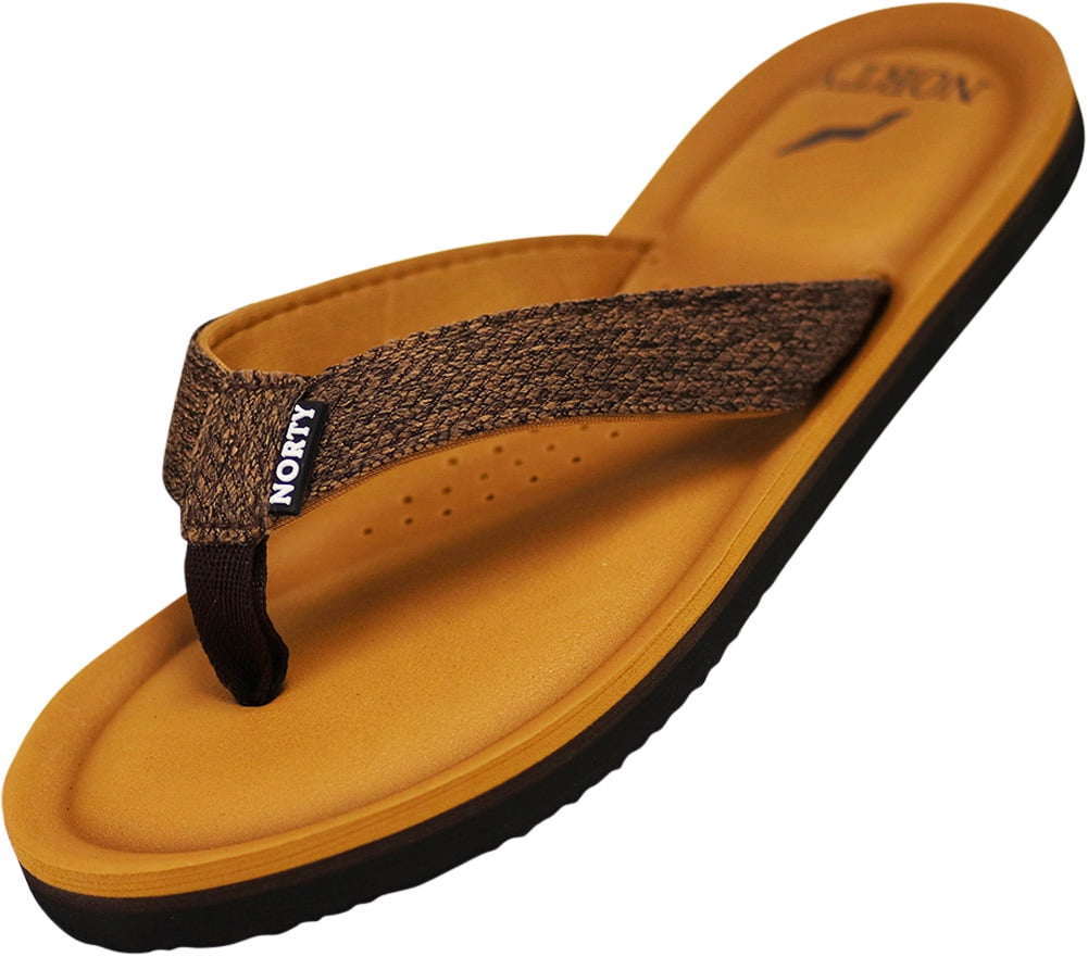 NORTY Womens Flip Flops Adult Female Thong Sandals Brown - Runs 1 Size ...