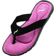 NORTY Women's Memory Foam Footbed Sandals - Runs 1 Size Small 41019-10B(M)US (Fuchsia)