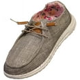 thumbnail image 1 of NORTY Womens Boat Shoes Slip On Loafers Canvas Casual Walking Lace Up Sneakers, 1 of 14