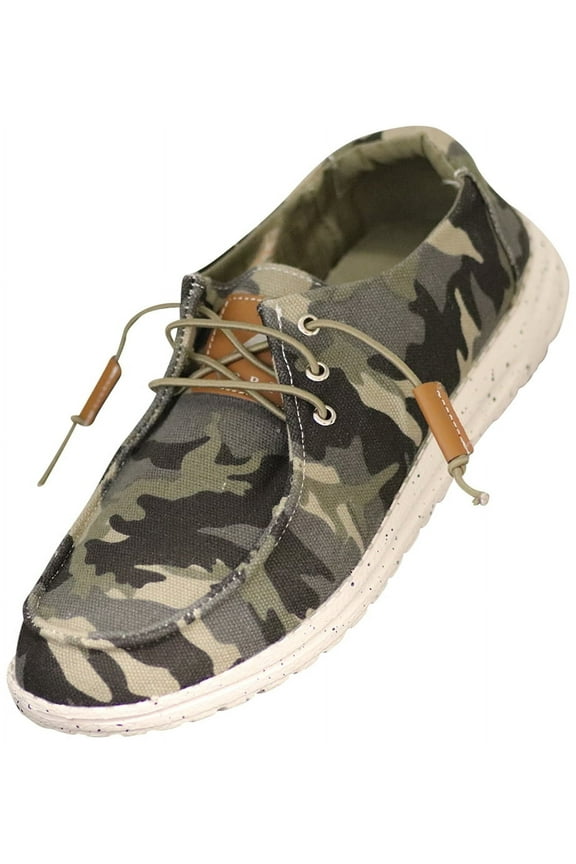 NORTY Womens Boat Shoes Slip On Loafers Canvas Casual Walking Lace Up Sneakers