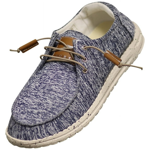 NORTY Womens Boat Shoes Slip On Loafers Canvas Casual Walking Lace Up Sneakers