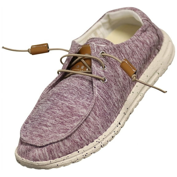 NORTY Womens Boat Shoes Slip On Loafers Canvas Casual Walking Lace Up Sneakers