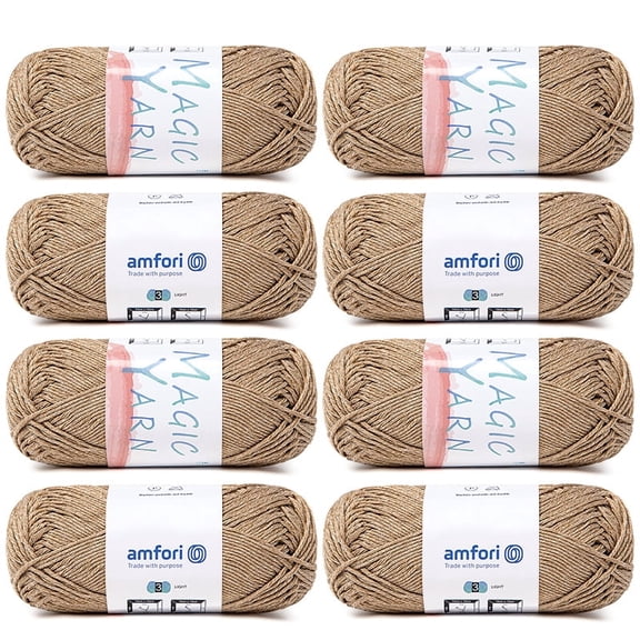 NORVIAN  8Skeins Bamboo Cotton Blend Yarn, #3 Light(DK) for Crochet,Knitting, 50g (1.76oz), 120m (131yds)