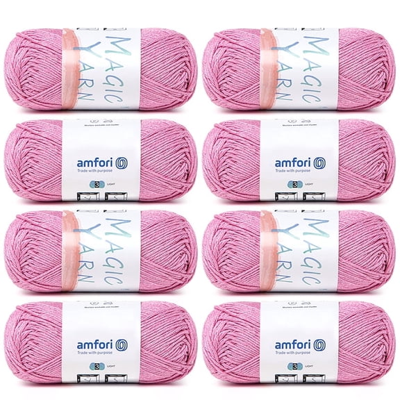 NORVIAN 8Skeins Bamboo Cotton Blend Yarn, #3 Light(DK) for Crochet,Knitting, 50g (1.76oz), 120m (131yds)