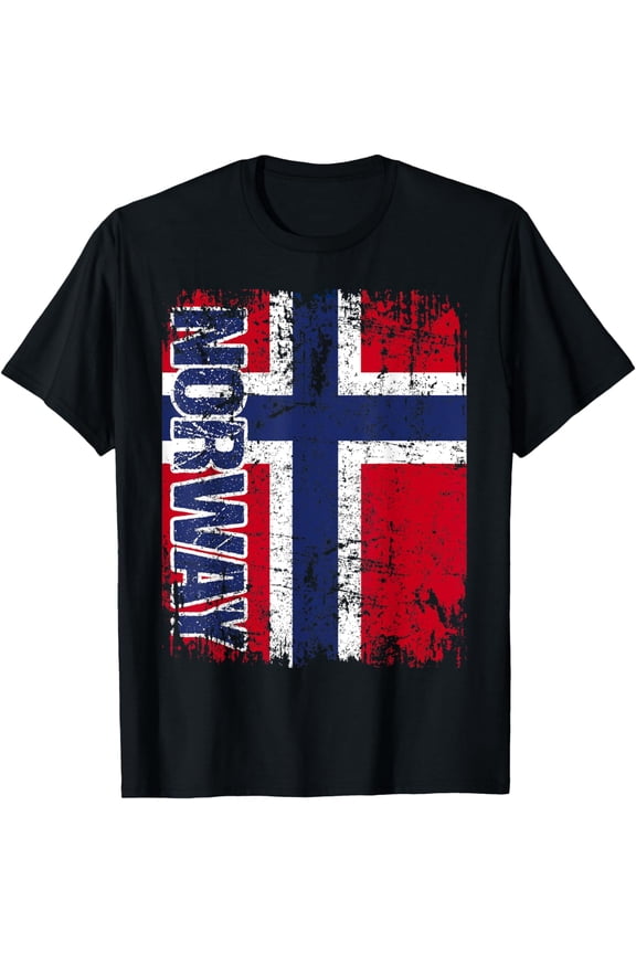 NORWAY Flag Vintage Distressed NORWAY T-Shirt
