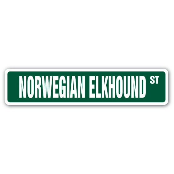 NORWEGIAN ELKHOUND Street Sign dog puppy breeder pet yard | Indoor/Outdoor | 30" Wide