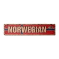 thumbnail image 1 of NORWEGIAN FLAG Vintage Plastic Street Sign Norway national nation pride country | Indoor/Outdoor |  24" Wide, 1 of 4