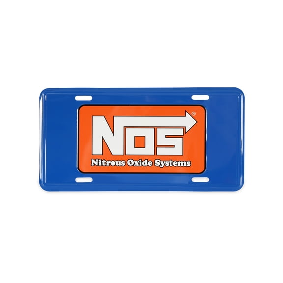 NOS 36-581 License Plate - Blue/Orange