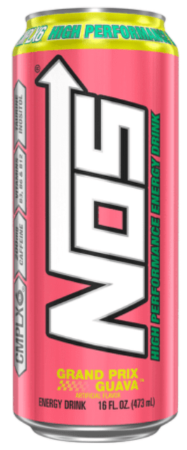 NOS High Performance Energy Drink Grand Prix Guava 16 ounce (Pack of 16)