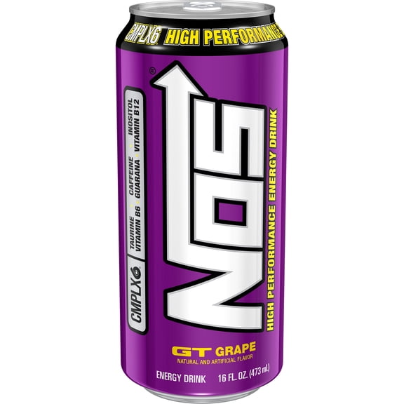 NOS Grape, Energy Drink 16 Fl Oz